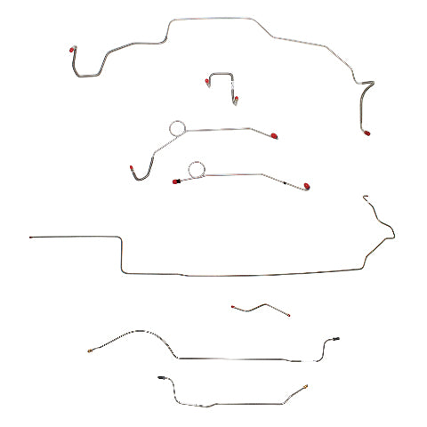Complete Brake Line Kit for 1967-1969 Chrysler B Body ABS disc brakes stainless steel