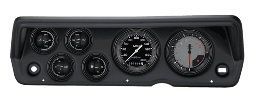 Classic Instruments AutoCross Gray Series short-sweep CDDU70AXG01BL