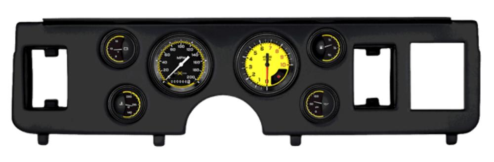 t AutoCross Yellow Series, short-sweep CDMU79AXY01BL Classic Instruments