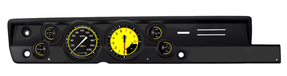 Classic Instruments AutoCross Yellow Series short-sweep CDPB67AXY51BL