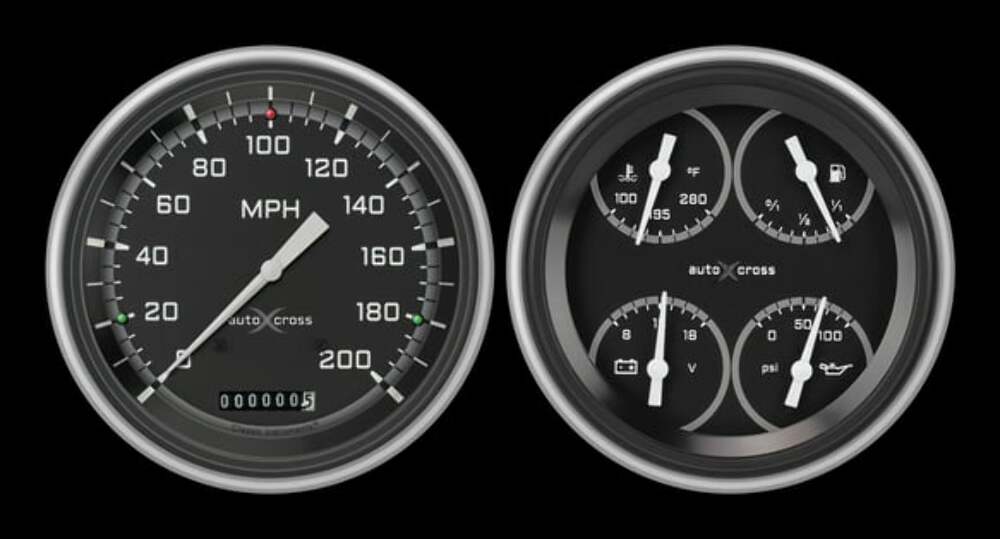 Auto Cross Gray 1951-52 Chevy Car Package CH51AXG52 dash gauge cluster