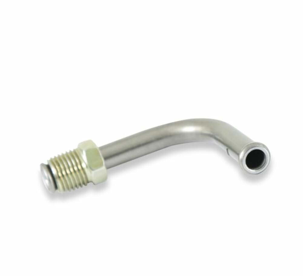 Holley Chevrolet Small Block Fuel Pump Outlet Fitting 90 deg. Hose 5/16 Thread 1/2-20 for Chevy