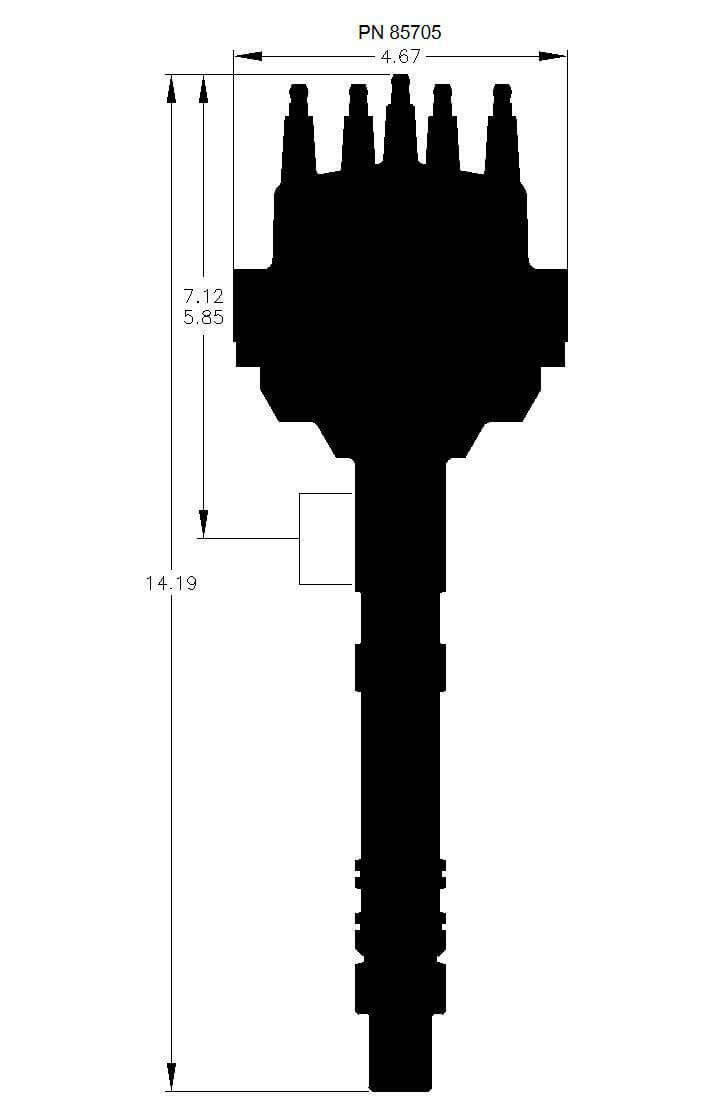MSD ignition distributor black 85705