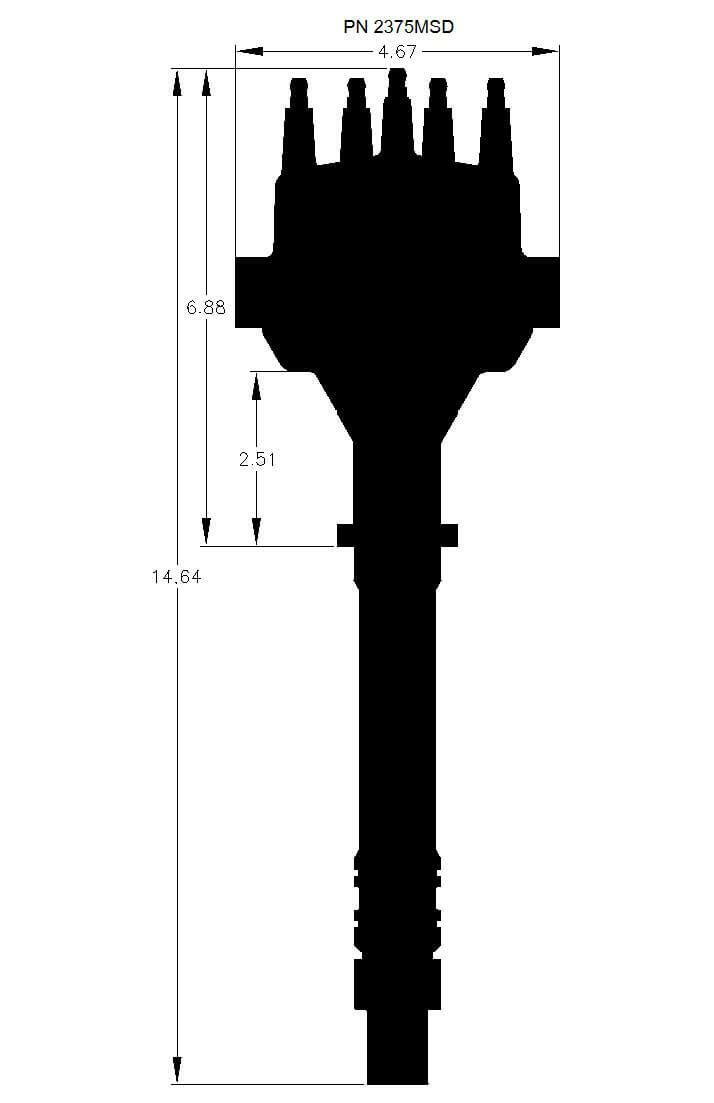 MSD ignition distributor red aluminum big block 2375MSD