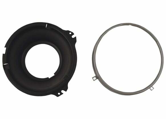 1969-72 Blazer Headlight Bucket/Rings-Fits 5-3/4" Round Headlights stainless steel CHLB872