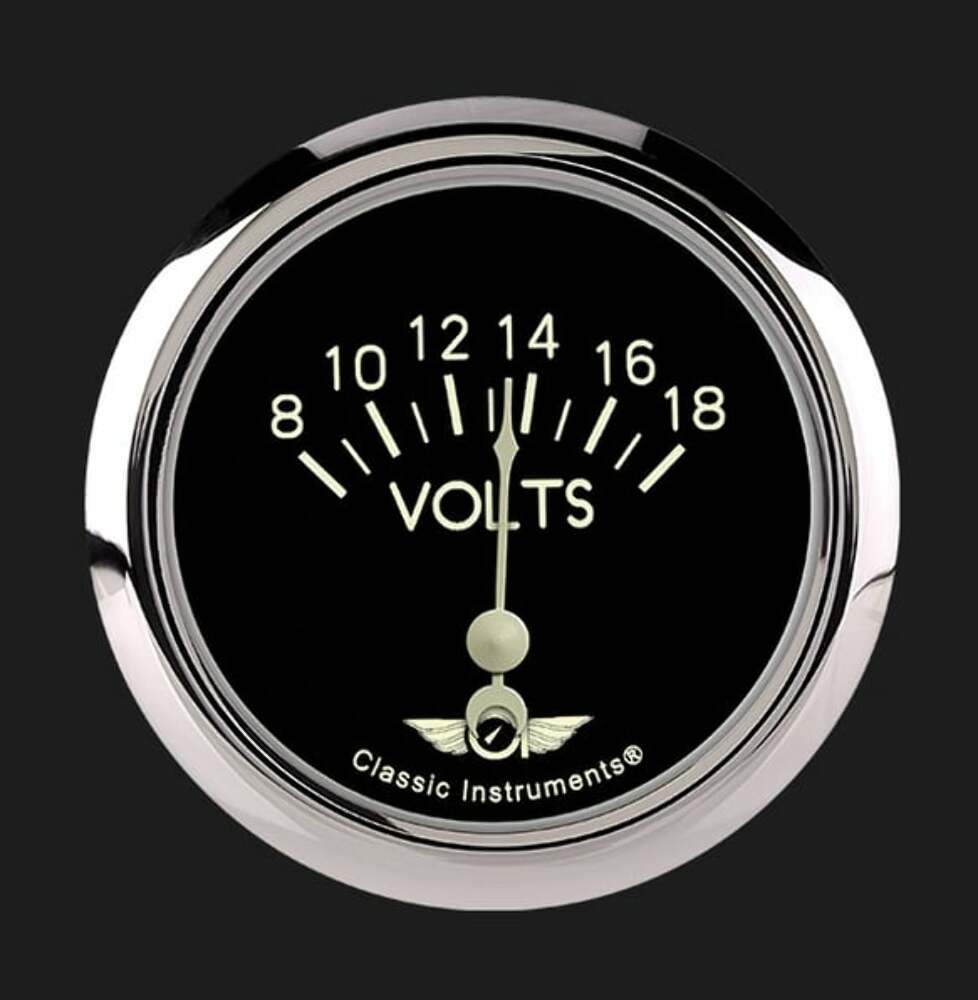 t Classic Series 2 5/8" Volt Gauge CL230SRC Classic Instruments
