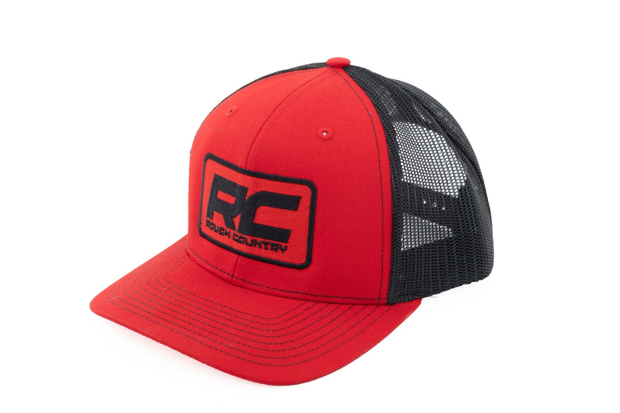 Rough Country Hat - Black Mesh - Rough Country Patch - Black/Red - Richardson 112 - 84127