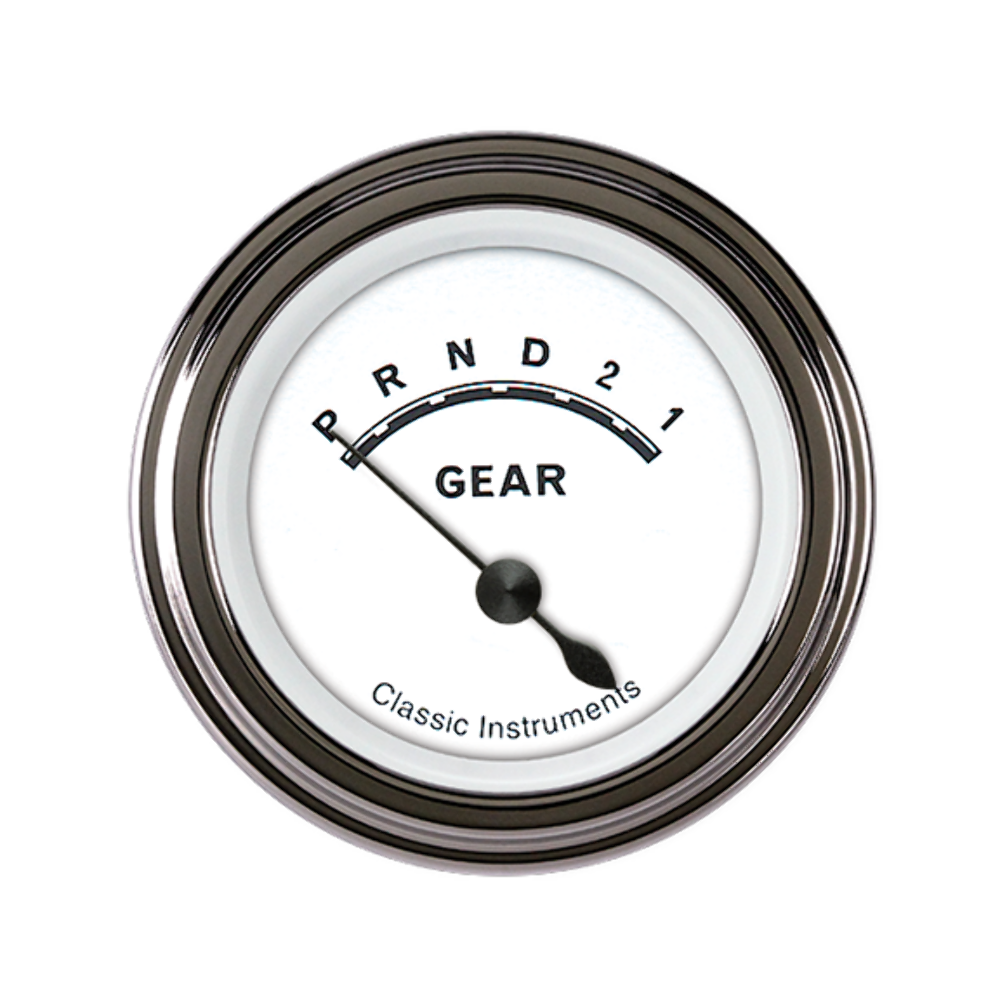 White 2 1/8" Gear Indicator CW07SLF