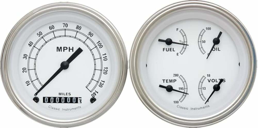 Classic Instruments analog dash gauge set