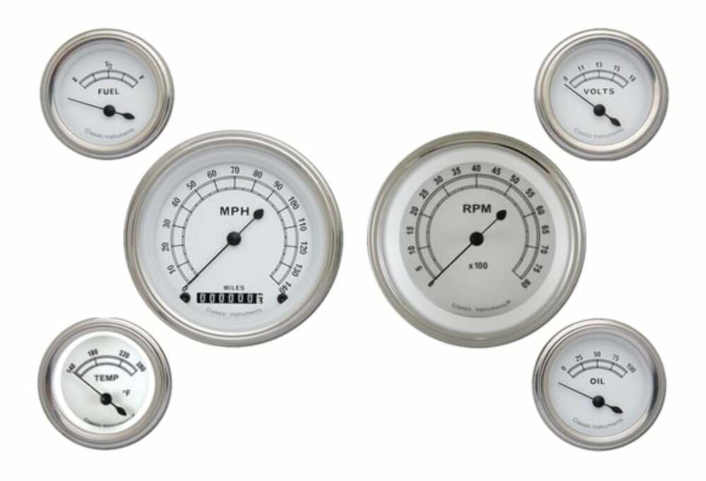 Classic Instruments analog dash gauge set
