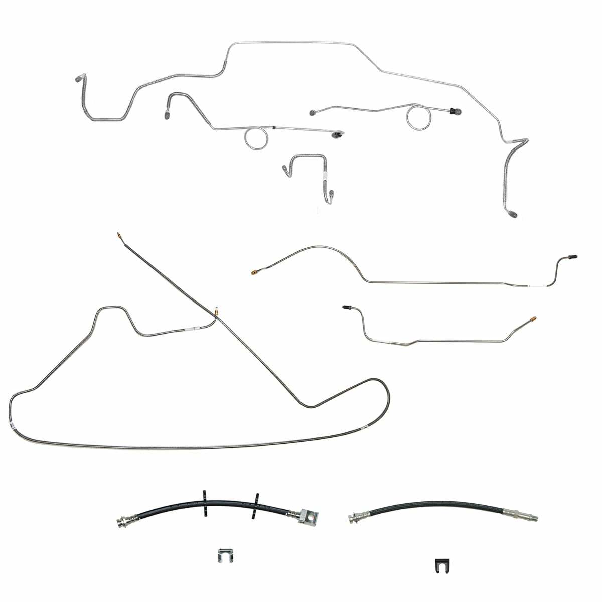 Brake Line for Complete ABS drum brakes stainless steel