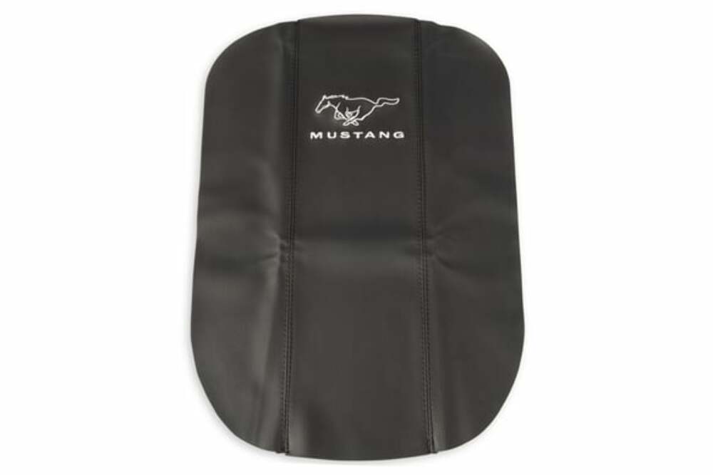 Console Pad Cover w/Logo Blck fits Ford Mustang 2005-2009 Drake -5M3Z-6306024-MV muscle car black 24143