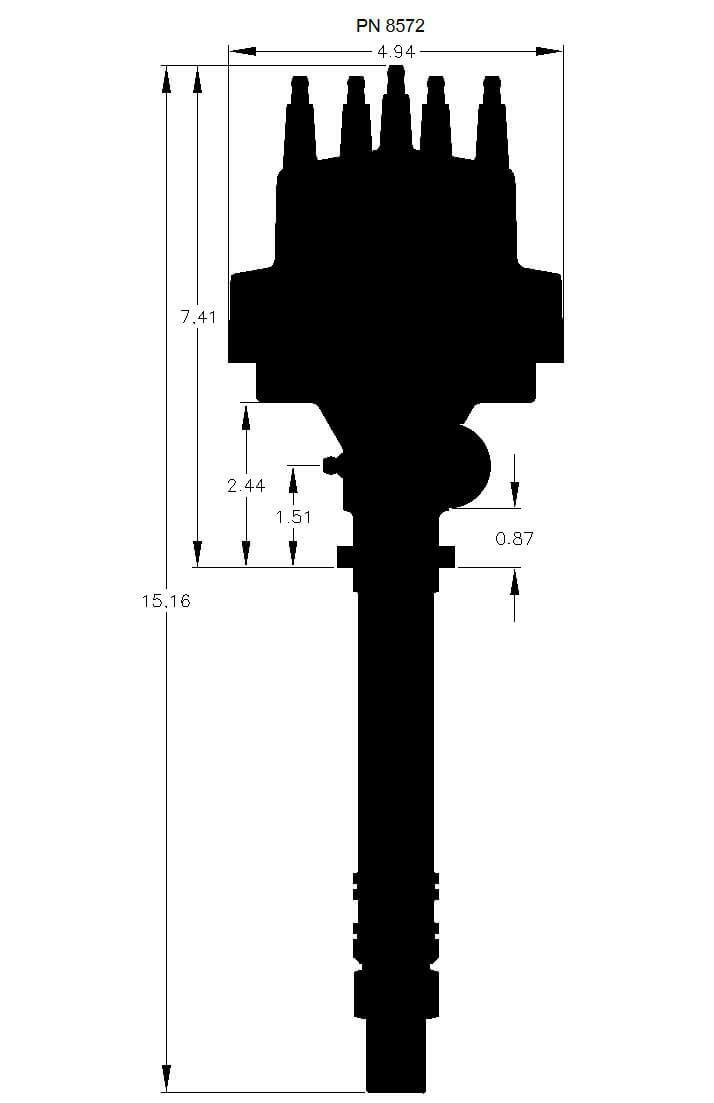 MSD ignition distributor for Chevy Corvette clear aluminum steel 8572
