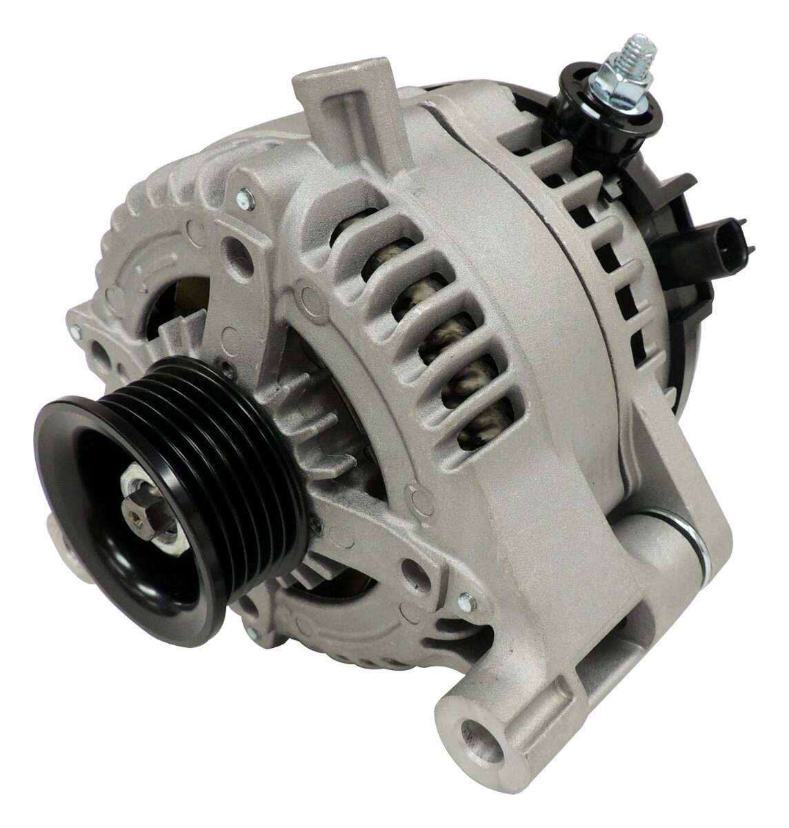 Jeep Aluminum Silver Alternator - 68078950AA black