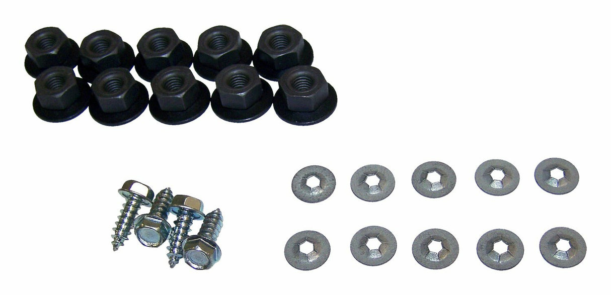 Jeep Metal Black Fender Flare Hardware Kit - 5AGRRKIT