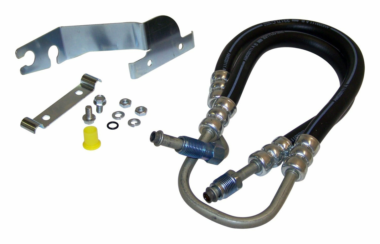 t Crown Automotive - Metal Black Power Steering Pressure Hose - 52128940AF Crown Automotive