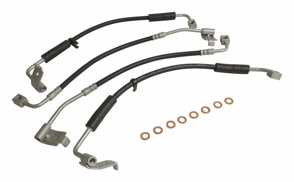 Jeep Steel Black Brake Hose Kit - BHK1