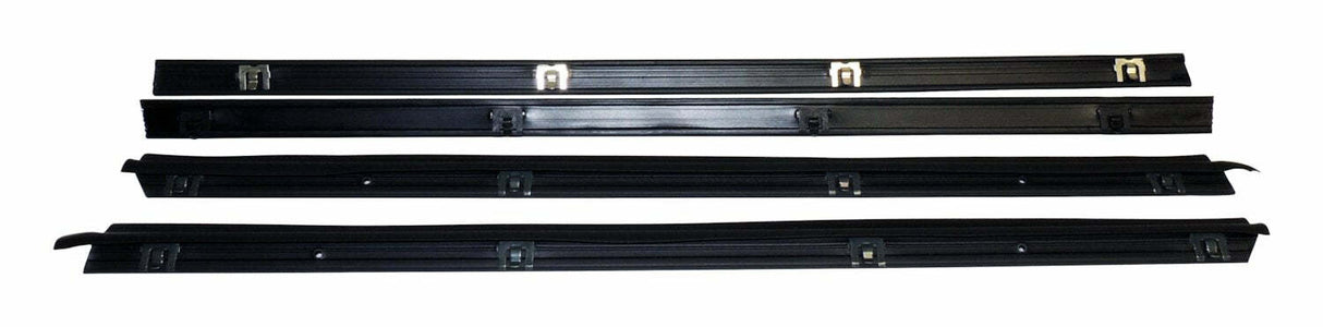 Inner & Outer Door Glass Weatherstrip Kit for 76-95 Jeep Wrangler YJ Wrangler & CJ-7, 8 - 55024255MK black