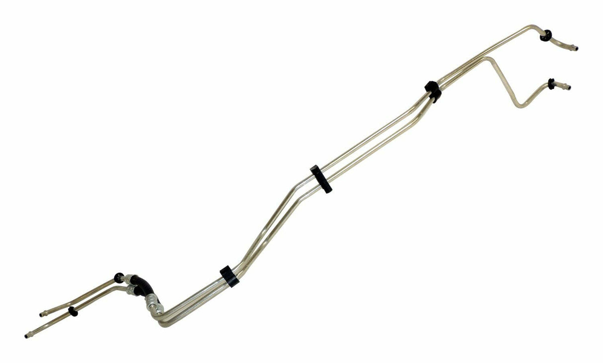 Transmission Cooler Supply & Return Hose Set for 07-11 Jeep Wrangler JK Wrangler w/ 3.8L 55056624AD steel black
