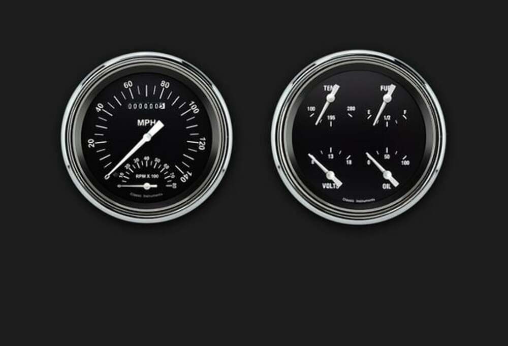 1947-53 Hot Rod Truck Package CT47HR62 for 1947-1953 dash gauge cluster