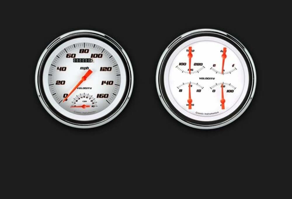1947-53 Velocity White Truck Package CT47VSW62 for 1947-1953 dash gauge cluster