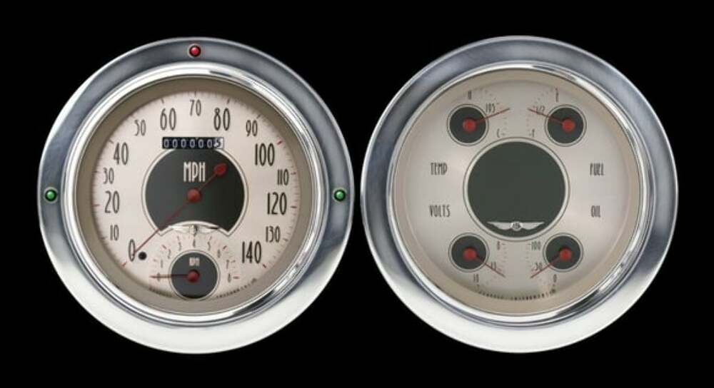 All Amer. Nickel 54-55 Chevy Truck Package w/ Speedtachular CT54AN62 dash gauge cluster
