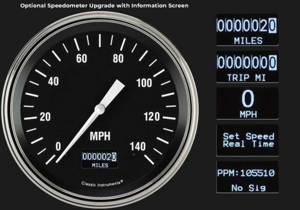 Hot Rod 1954-55 Chevy Truck Package CT54HR52 dash gauge cluster