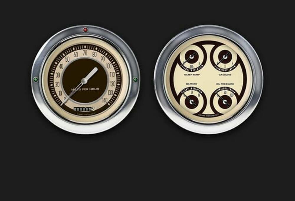 Nostalgia VT 1954-55 Chevy Truck Package CT54NT52 dash gauge cluster