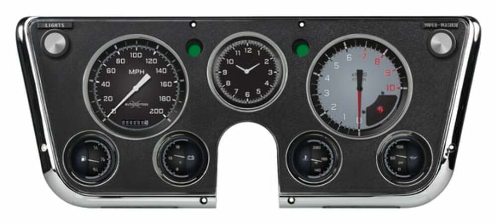 1967-1972 Chevy C10 Pickup Gray Instrument Clusters CT67AXG-LS black