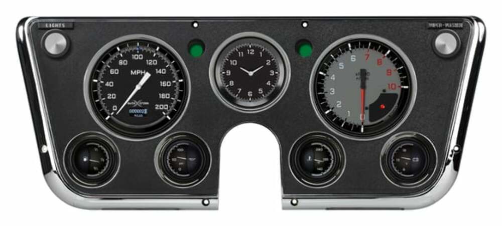 1967-1972 C10 Pickup AutoCross Gray LS Instrument Clusters CT67DAXG-LS