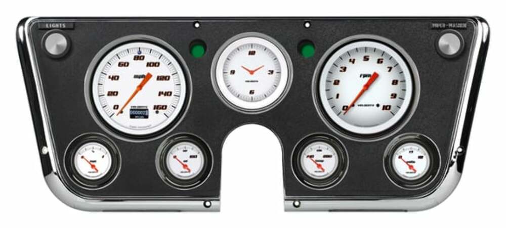1967-1972 C10 Pickup Velocity White LS Instrument Clusters CT67DVSW-LS