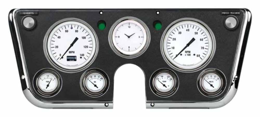 Fits 1967-1972 Chevrolet C10 Pickup White Hot Instrument Clusters CT67DWH