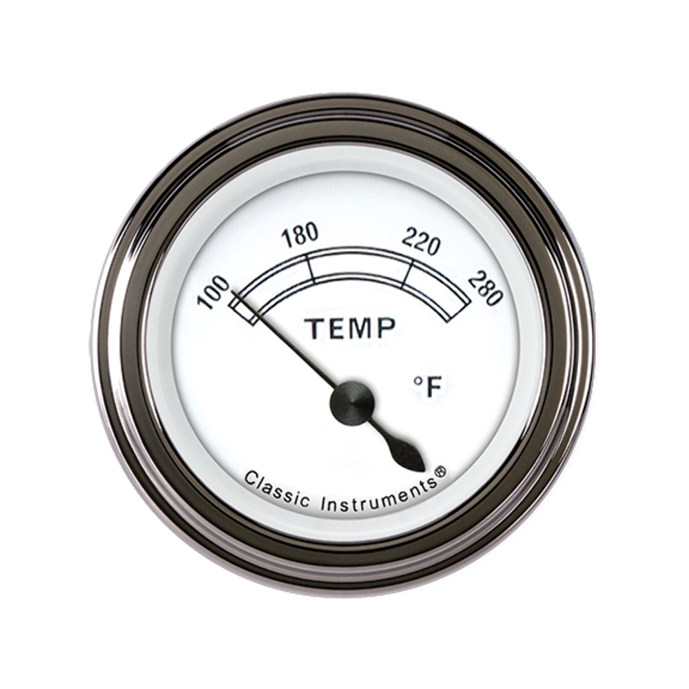 White 2 1/8" Water Temp CW26SLF