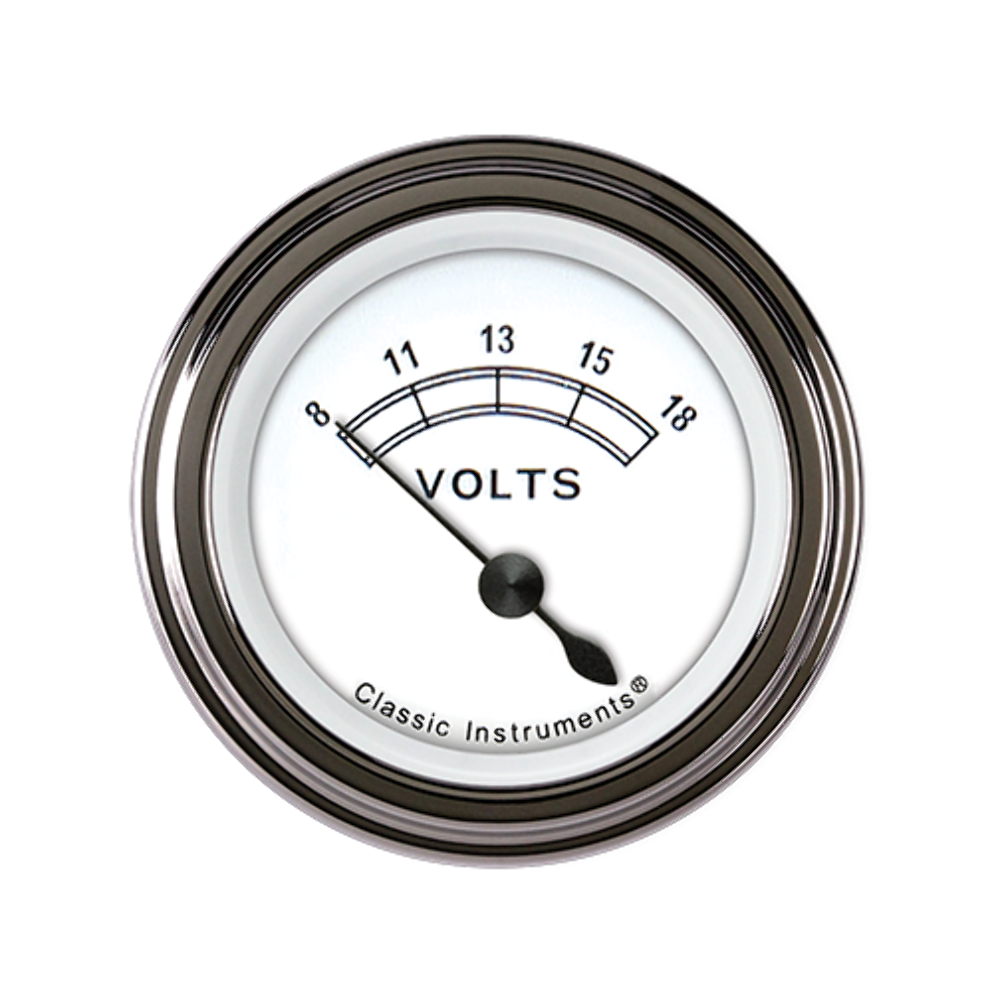 Classic Instruments White 2 1/8" Volt CW30SLF