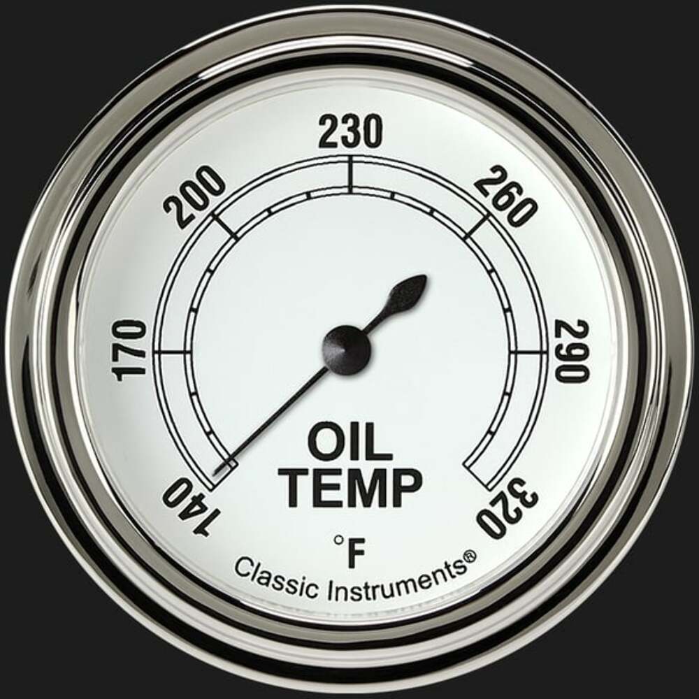 White 2 5/8" Oil Temperature Gauge CW328SLF