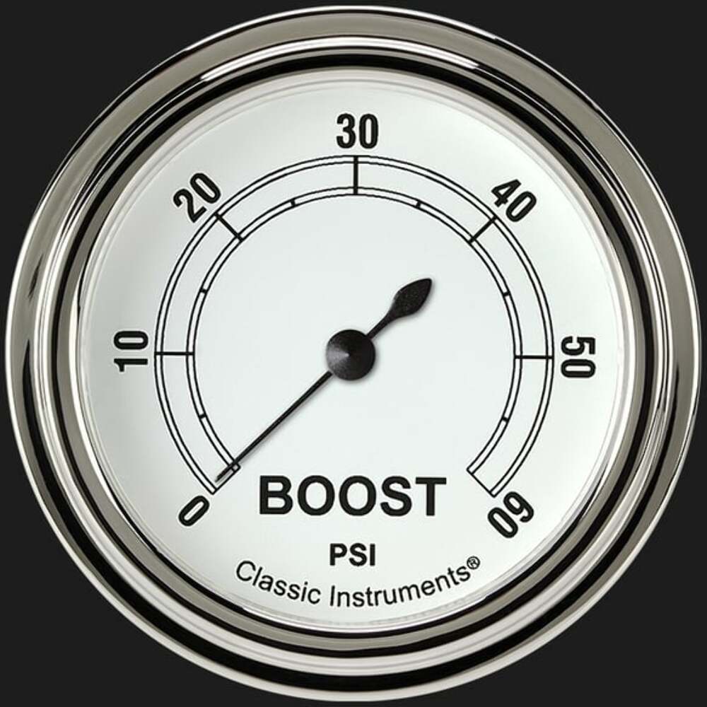 White 2 5/8" Boost Gauge, 60 psi CW343SLF