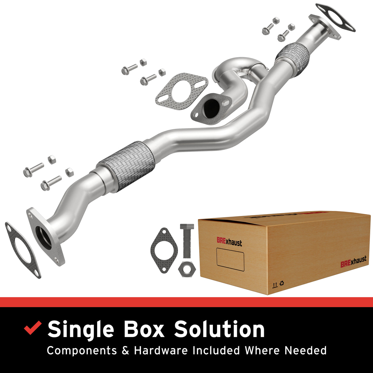2009-2010 Kia Sportage Direct-Fit Front Pipe Kit 107-0221 steel