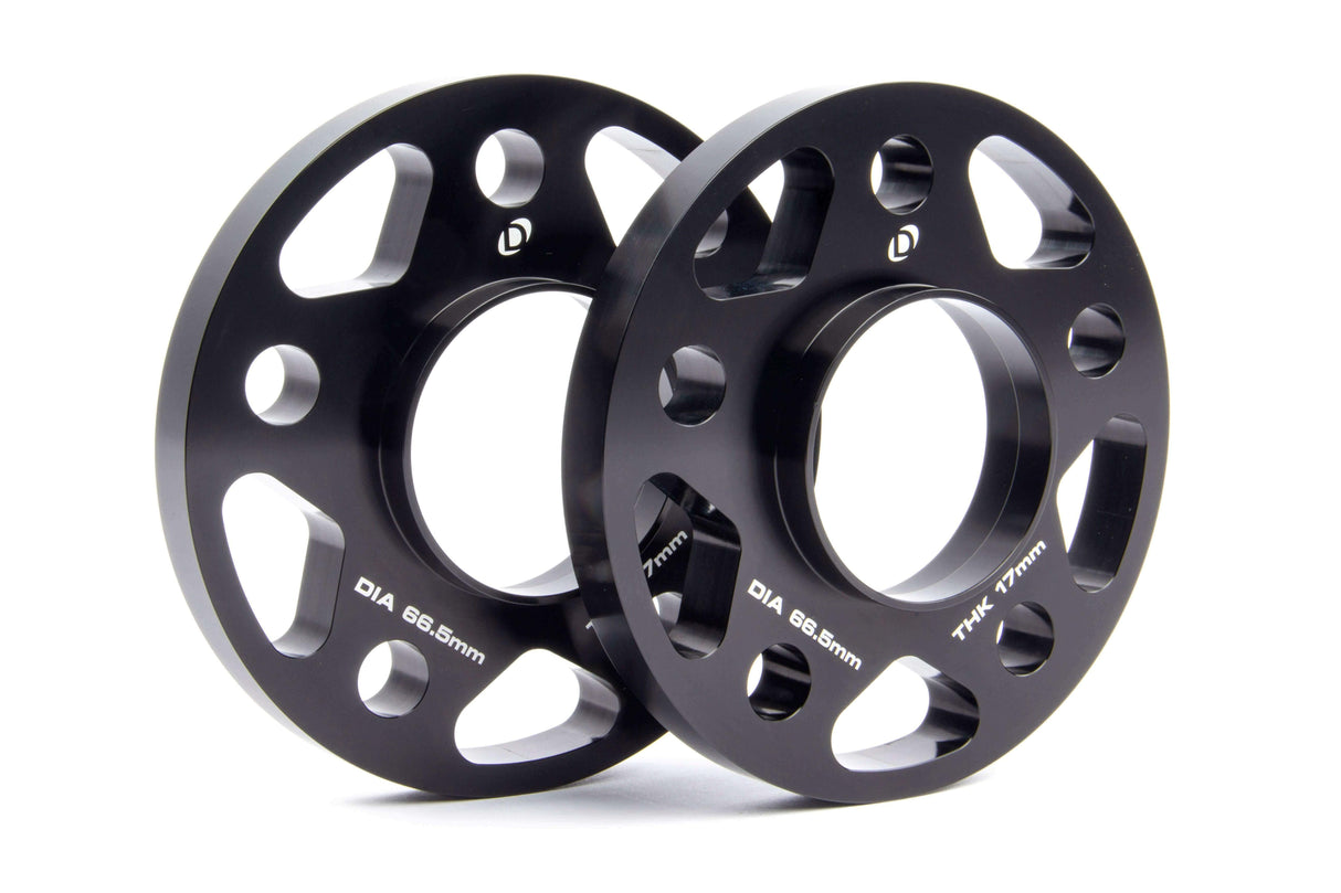 Spacers; 66.5mm CB - 17mm Thick - D210-2030 black aluminum