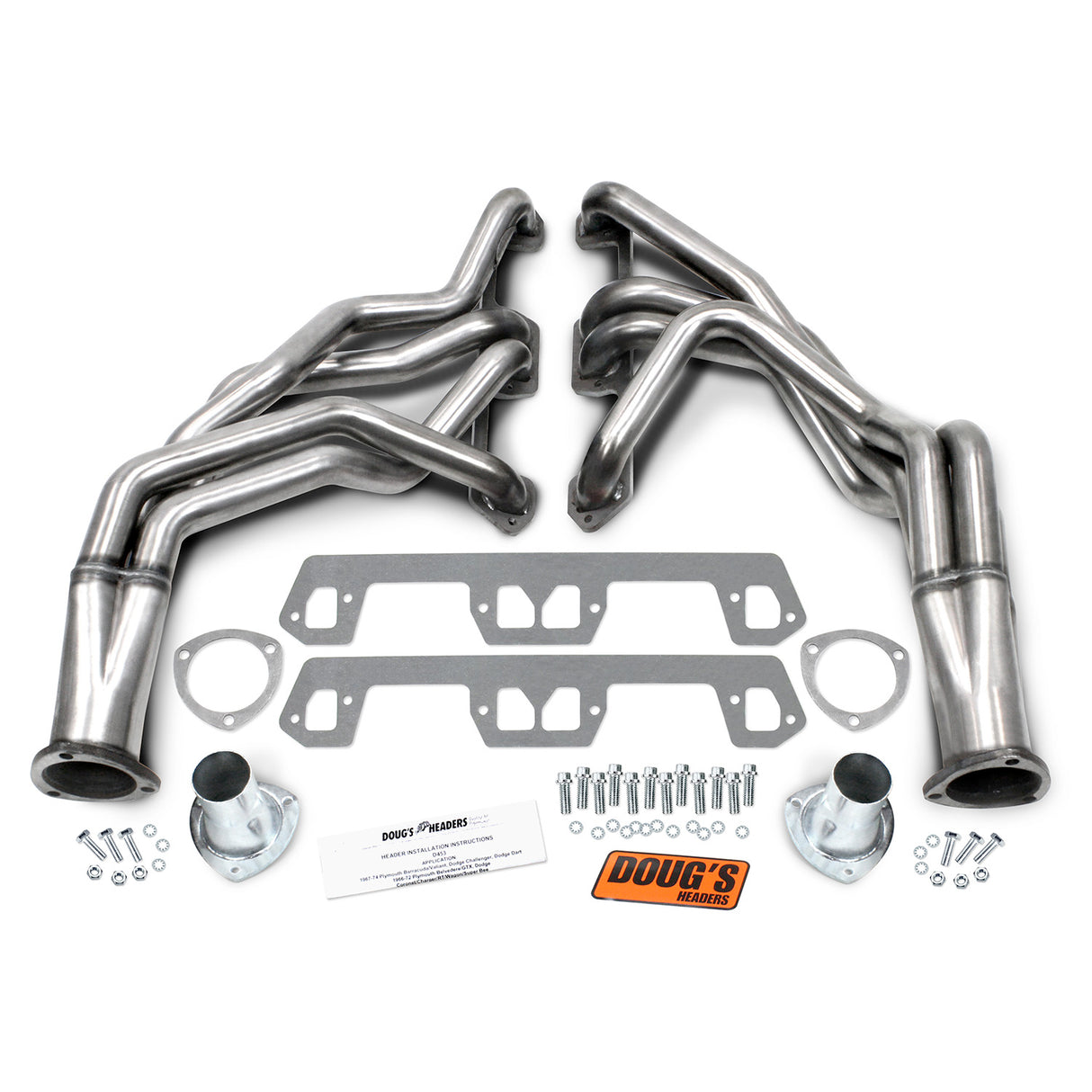 Long Tube Headers for 304 Stainless 1-5/8in Primary Stainless Steel D453-SS