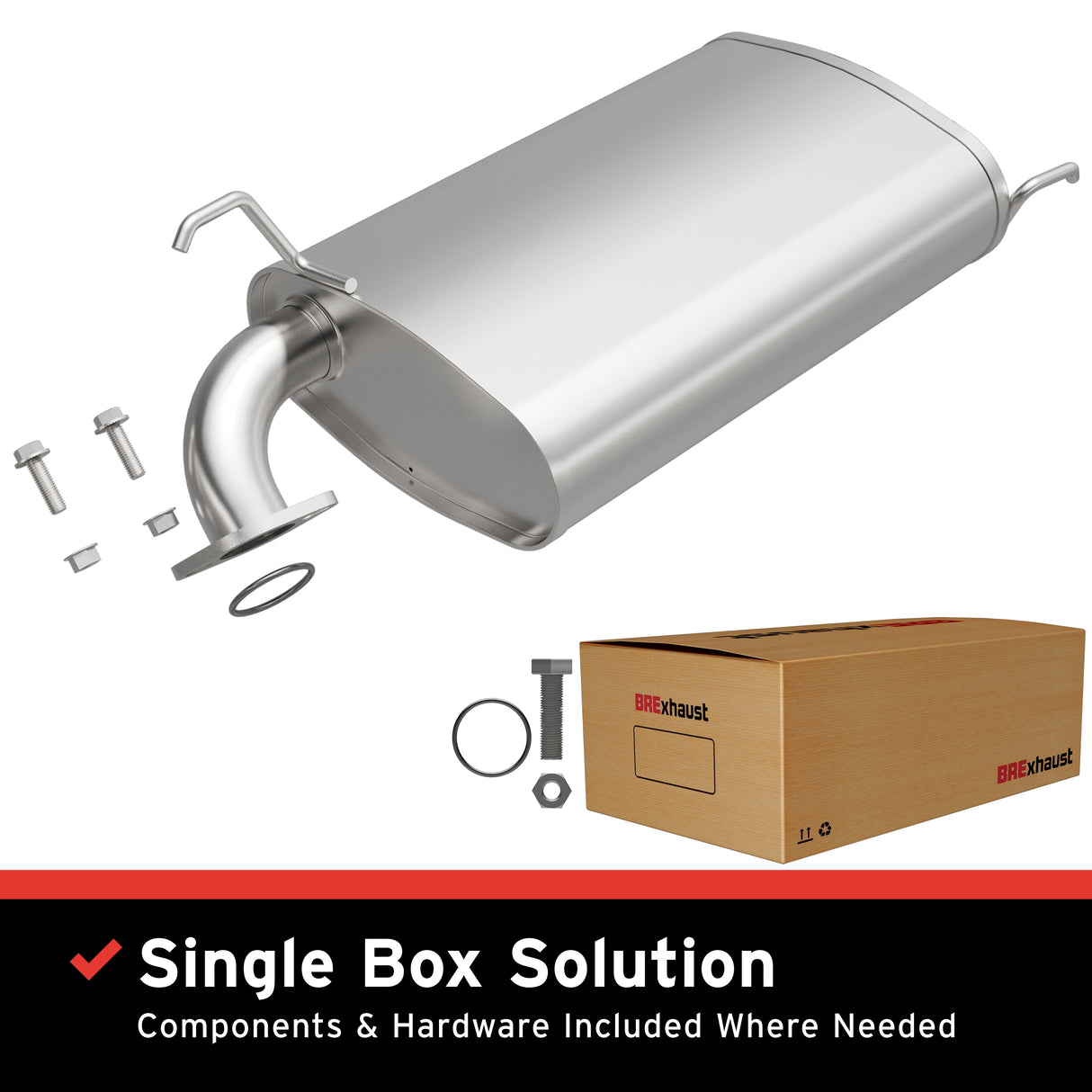 1998-2002 Honda Accord Direct-Fit Muffler Kit 108-0054 aluminized steel