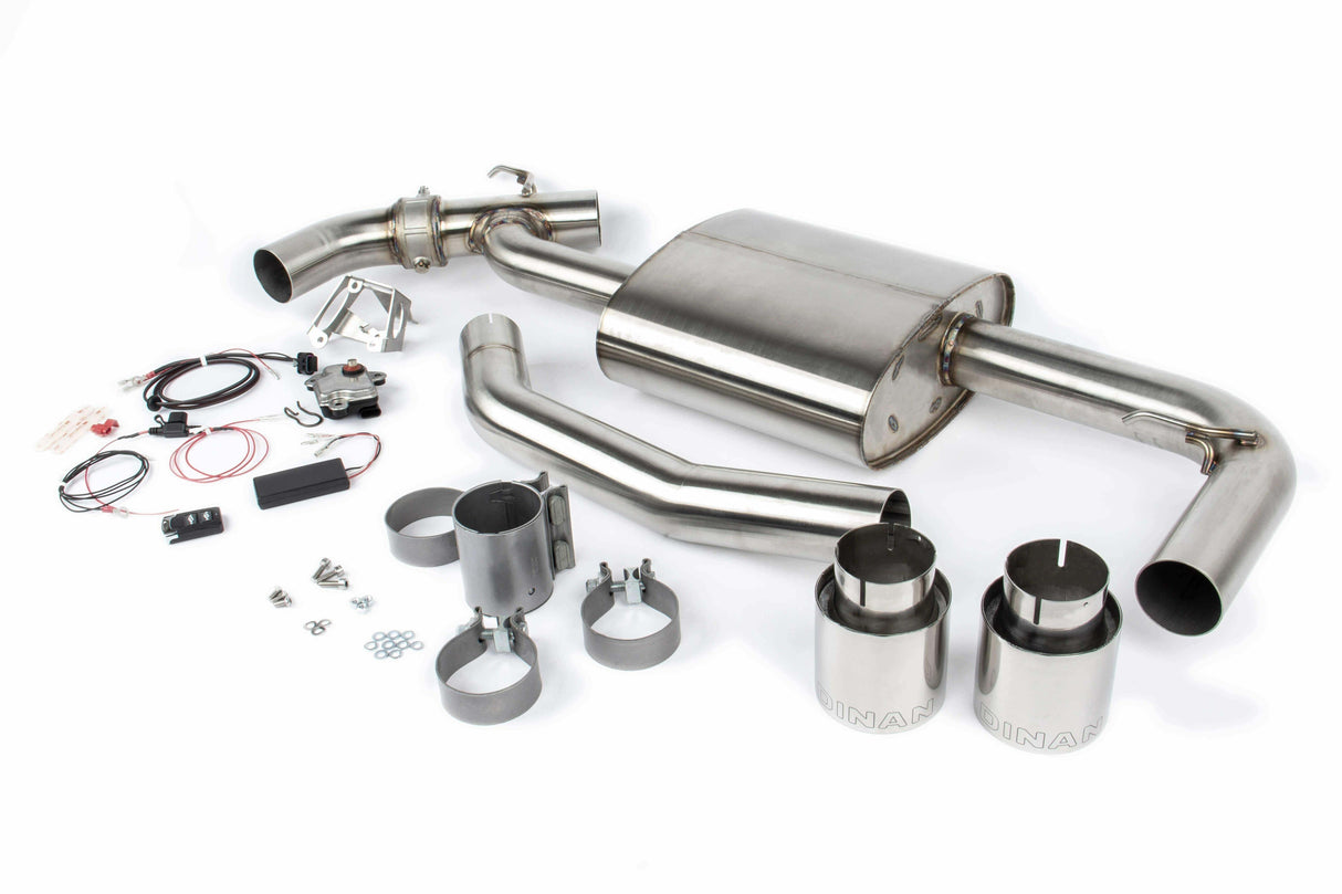 Valved Axle-Back Exhaust - 2017-2020 MINI Countryman S - D660-0083 BMW performance polished stainless steel