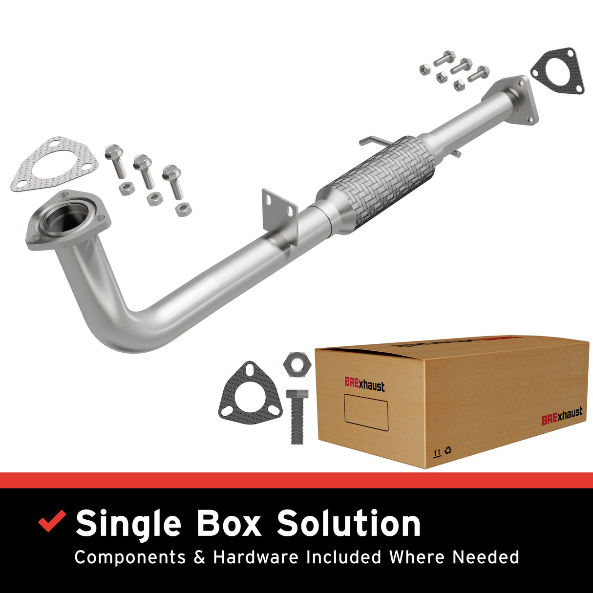 1990-1993 Honda Accord Direct-Fit Front Pipe Kit 107-0141 stainless steel