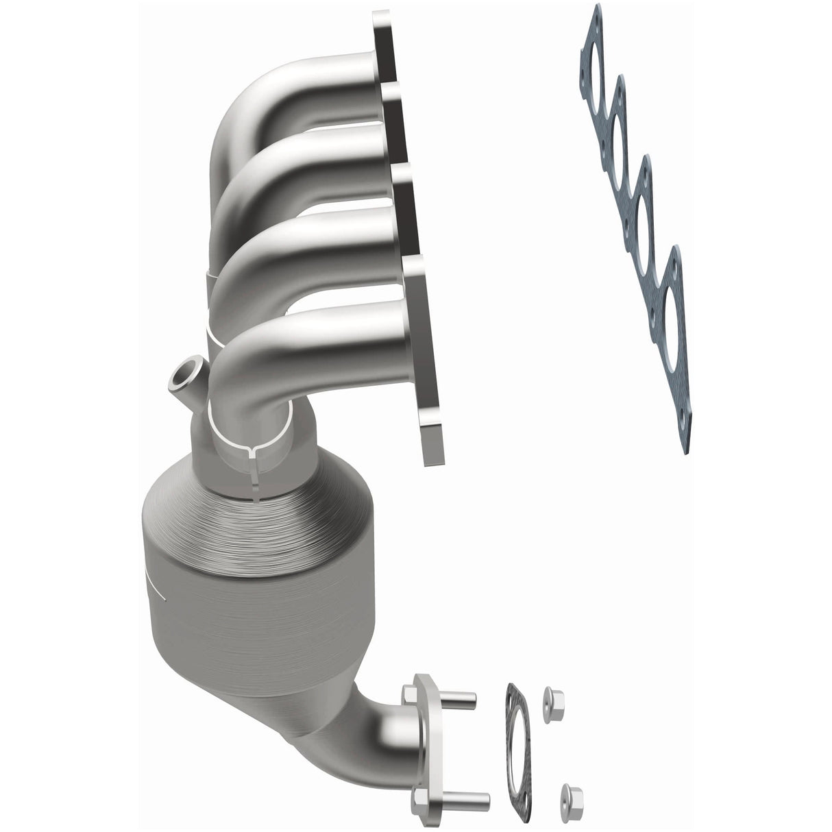 Catalytic Converter with Integrated Exhaust Manifold for HM Grade Federal / EPA Compliant Direct-Fit Manifold Catalytic