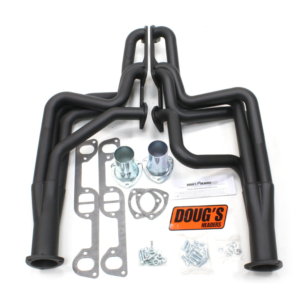 Long Tube Headers for 64-67 GTO 326-455 1-3/4in Primary Black Coated D564-B
