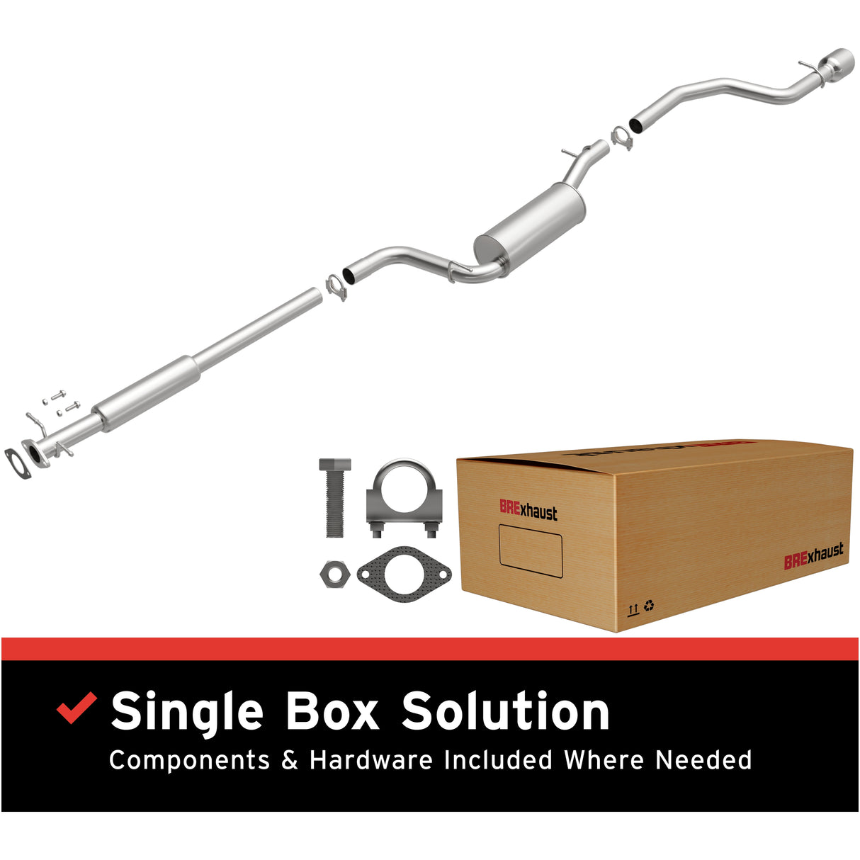 Fits 2008-2011 Ford Focus 2.0L Direct-Fit Replacement Exhaust System stainless steel