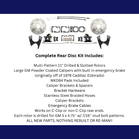 disc brake conversion kit for Chevy Chevelle stainless steel steel black disc brake x-10-12-bolt-disc-brake-w-e-brake-slotted-black-dbk1012lxb MBM