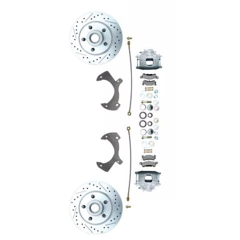 disc brake conversion kit for 1957-1972 Ford stainless steel steel disc brake fits-1957-1972-full-size-ford-disc-brake-kit-w-drilled-slotted-rotor-dbk5772lx MBM