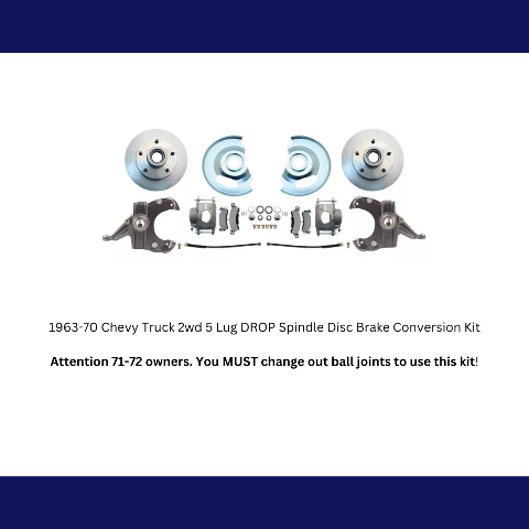 disc brake conversion kit for 1963-1970 Chevy fits-63-70-c-10-5-lug-rotor-2-5-drop-disc-brake-conversion-wheel-kit-dbk6370d-5 MBM
