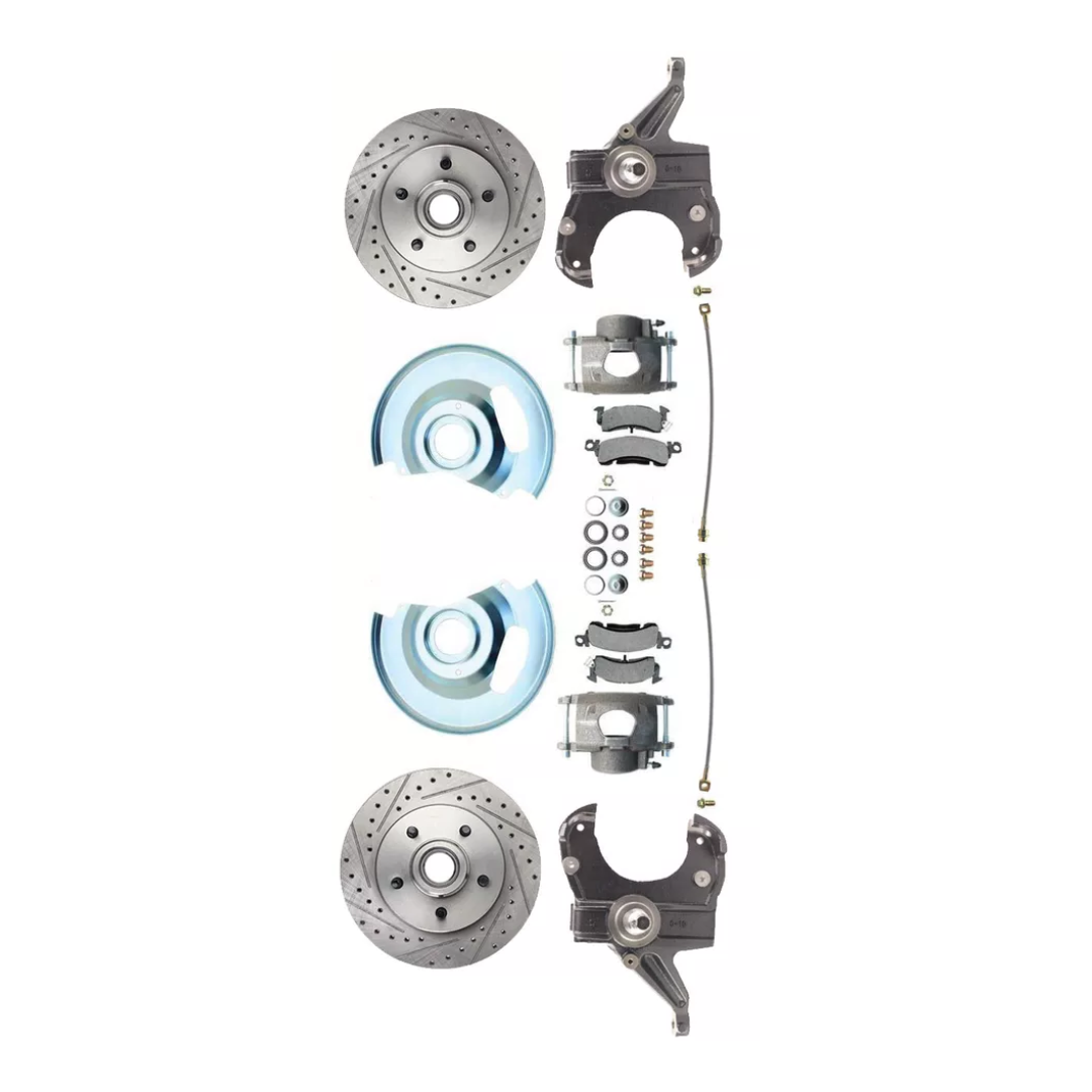 disc brake conversion kit for 1963-1970 Chevy 2.5 inch disc brake drum brake fits-63-70-c-10-6-lug-d-s-rotor-2-5drop-disc-conversion-wheel-kit-dbk6370dlx-a MBM