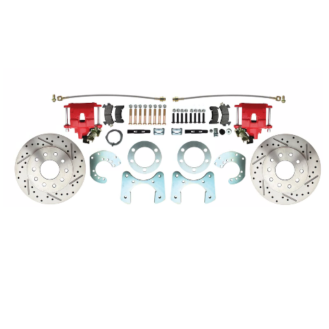 brake caliper for 1957-1974 stainless steel steel disc brake universal fits-1957-1974-mopar-8-3-4-dana-60-rear-brake-slotted-w-e-brake-red-dbk834lxr MBM